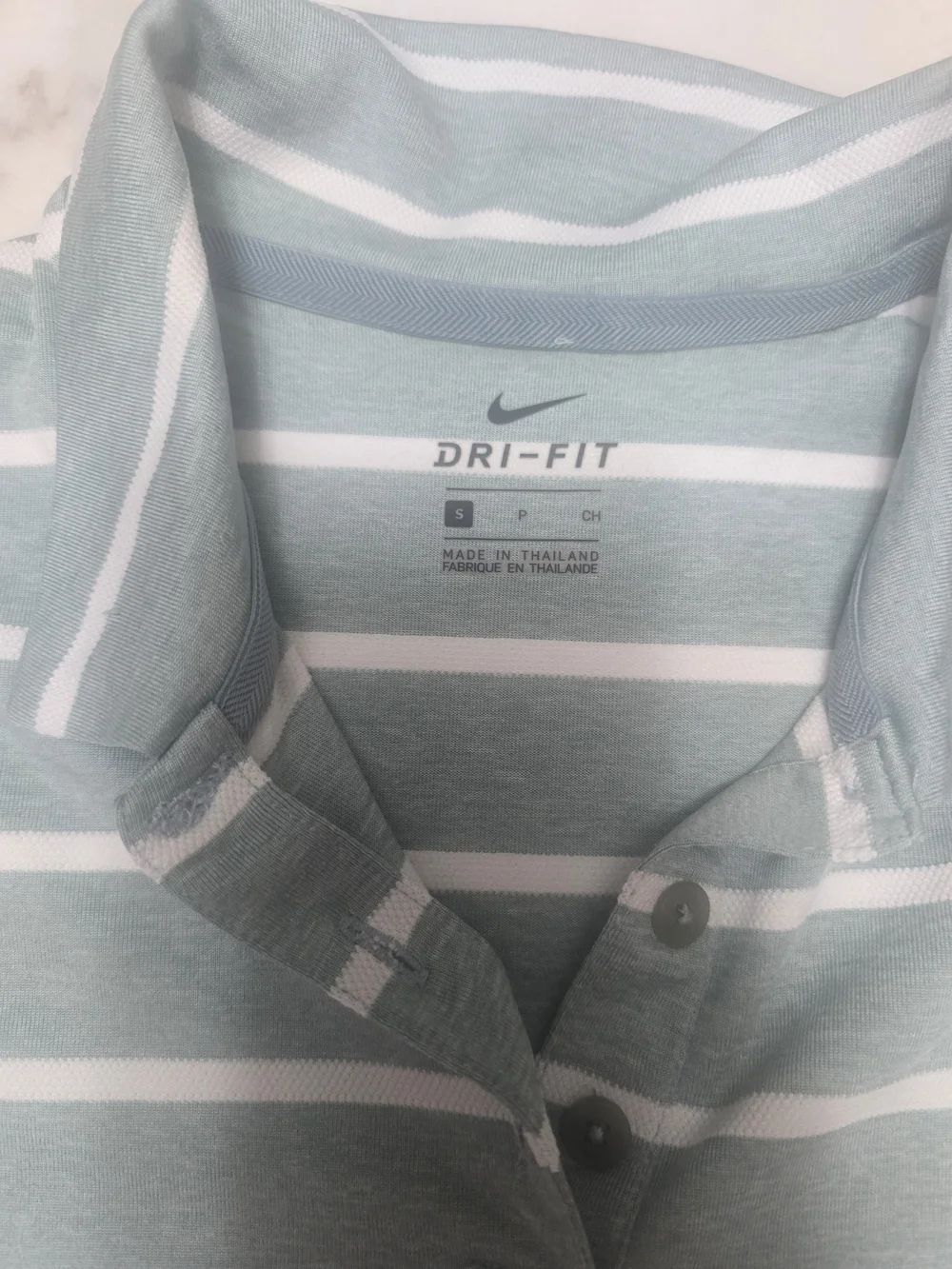 Nike Dri-FIT Striped Polo - Mint Green & White